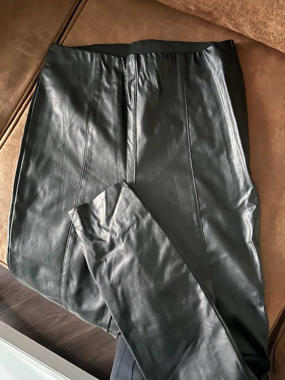 H&M Black Faux Leather Leggings